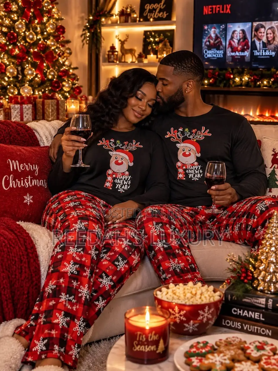 Couples Christmas Pyjamas Set