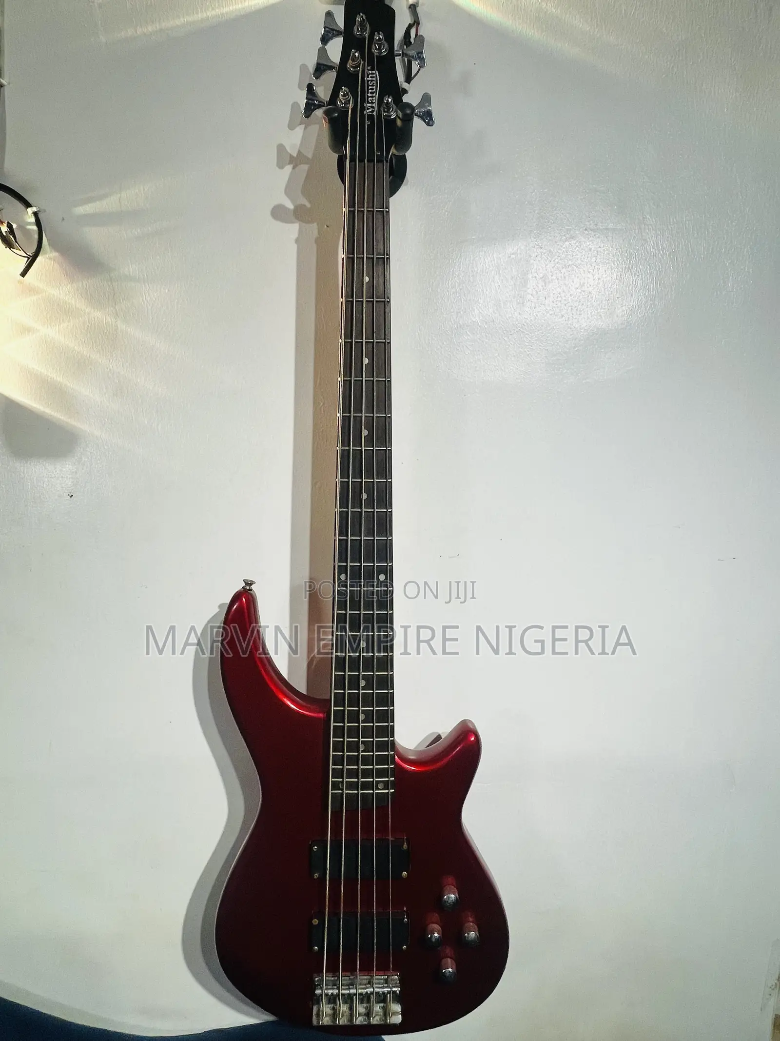 Matushi 5 Strings Professional Red Bass Guitar With Padded Bag
