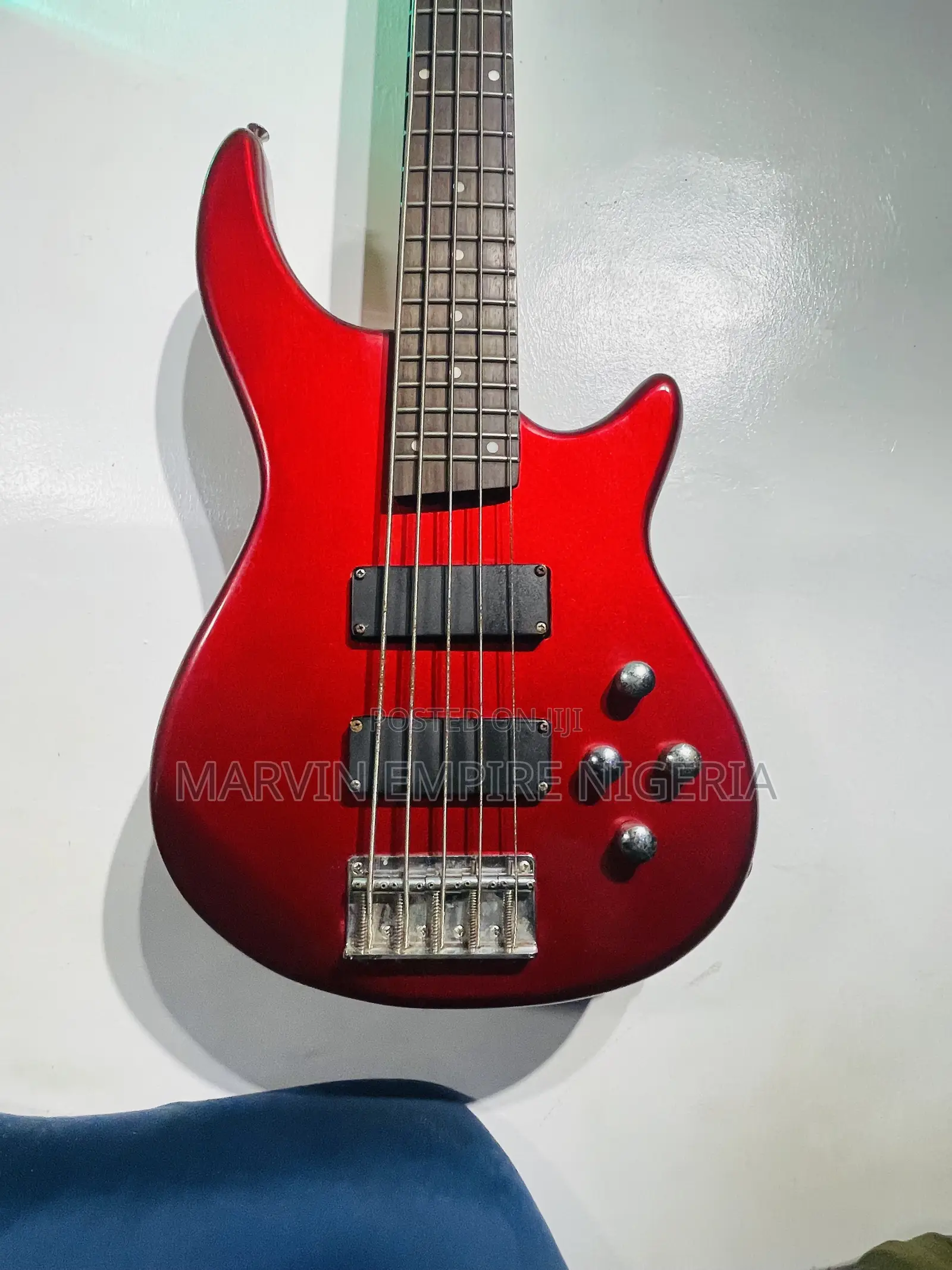 Matushi 5 Strings Professional Red Bass Guitar With Padded Bag
