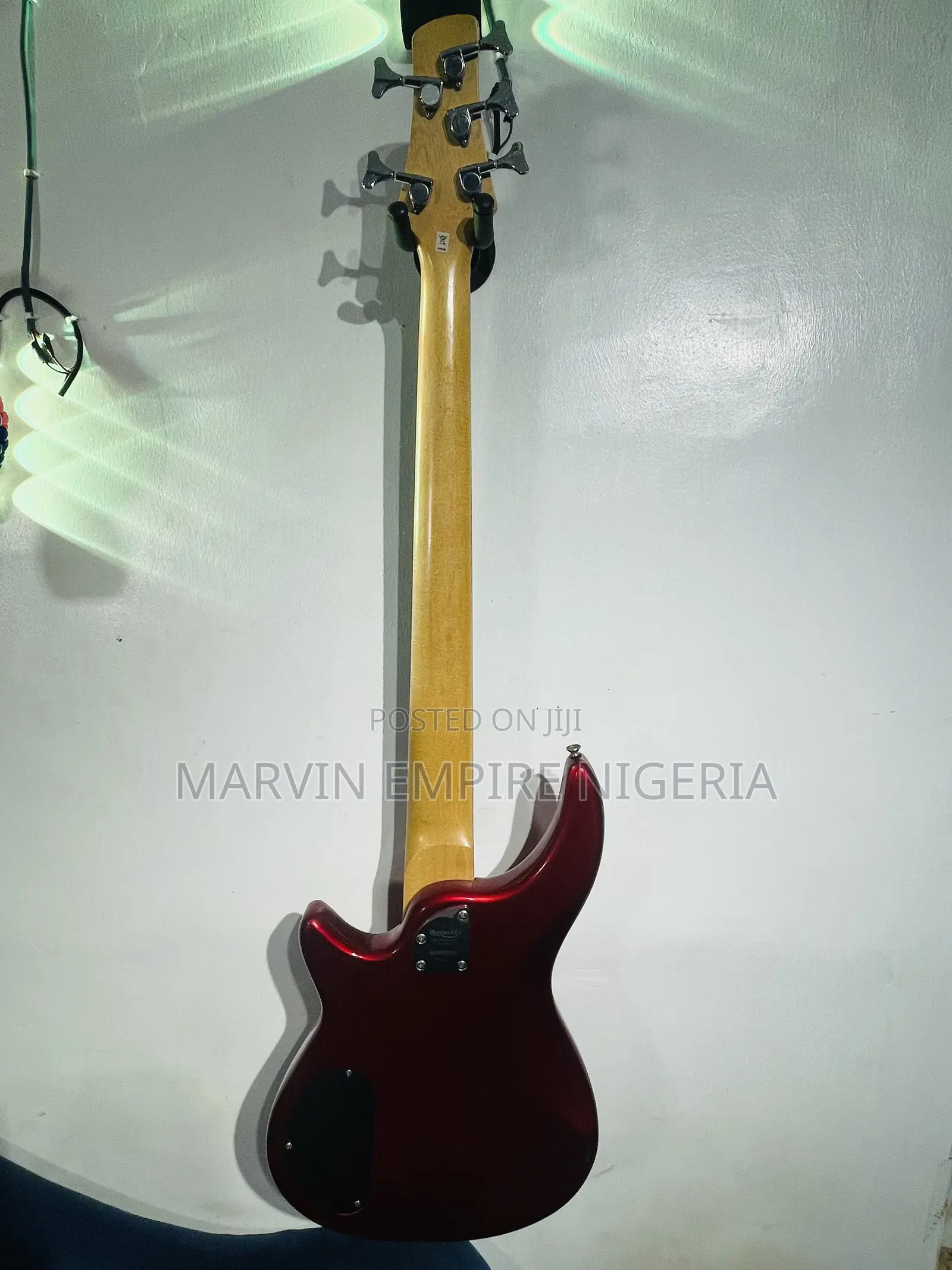 Matushi 5 Strings Professional Red Bass Guitar With Padded Bag