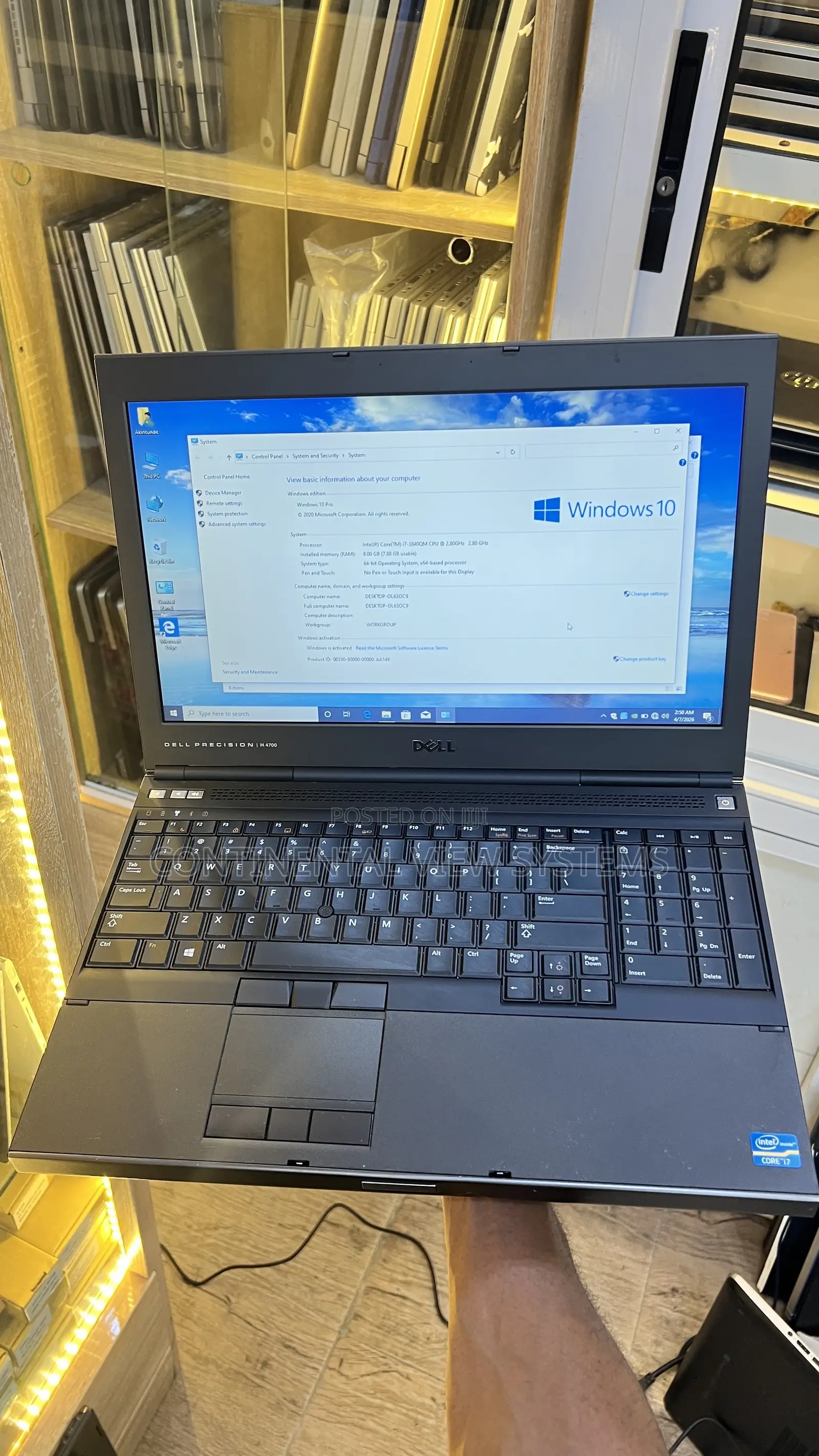 Laptop Dell Precision M4700 8GB Intel Core i7 HDD 500GB