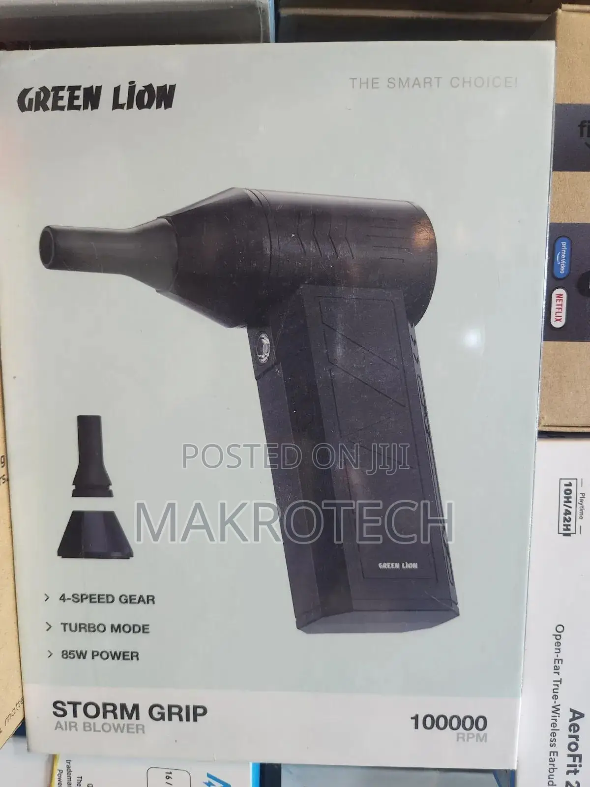 Green Lion Storm Grip, Air Blower, 100000RPM, Turbo Mode, 85W Power,