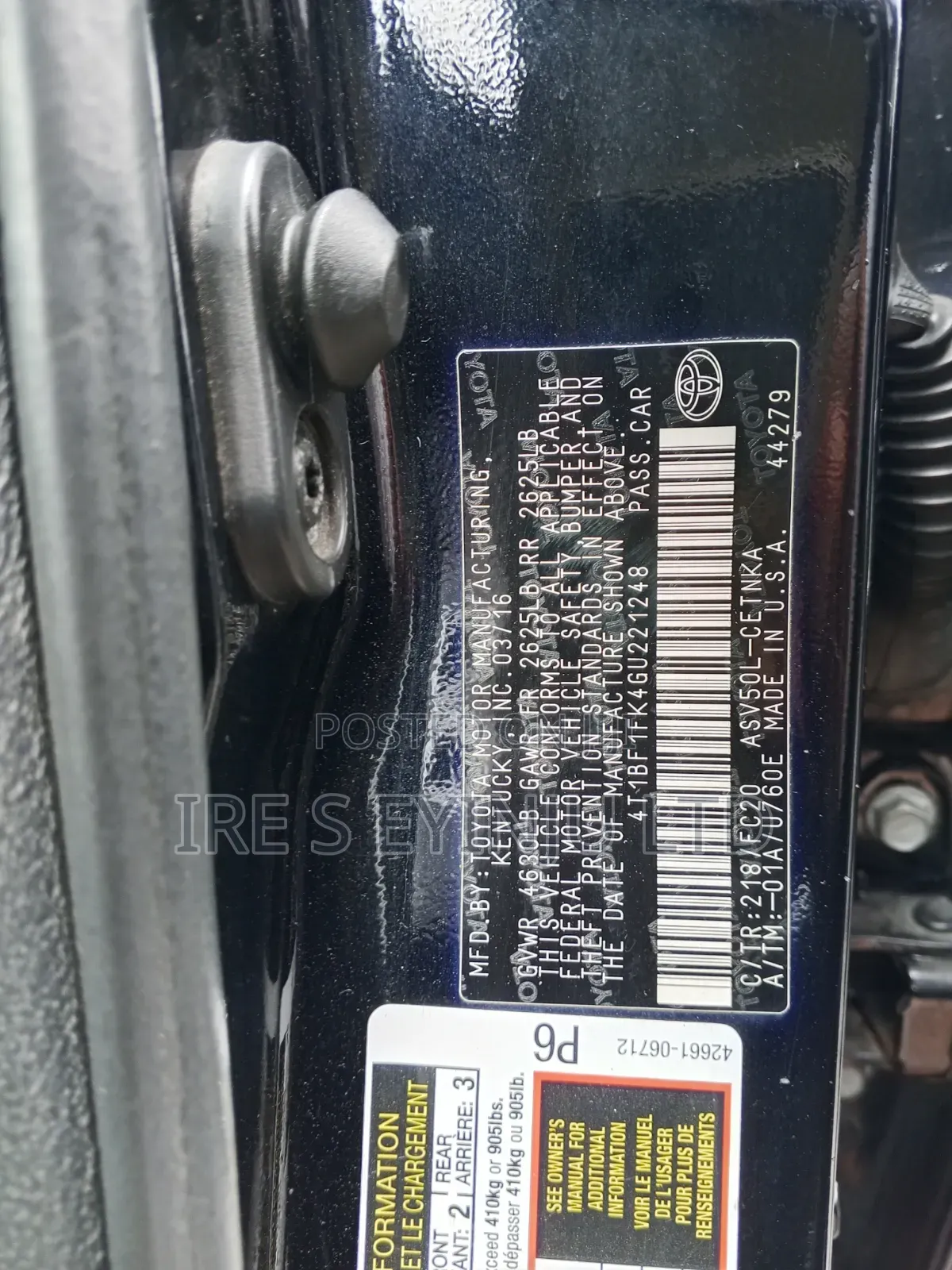 Toyota Camry LE 4dr Sedan (2.5L 4cyl 6A) 2015 Black