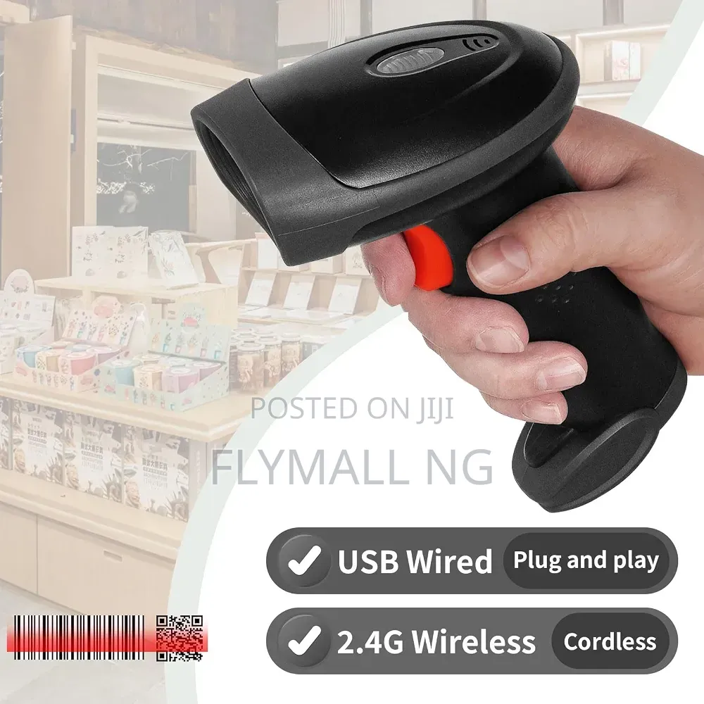 Barcode Scanner Handheld 2-in-1 Wireless (2.4G Bluetooth USB Dongle)