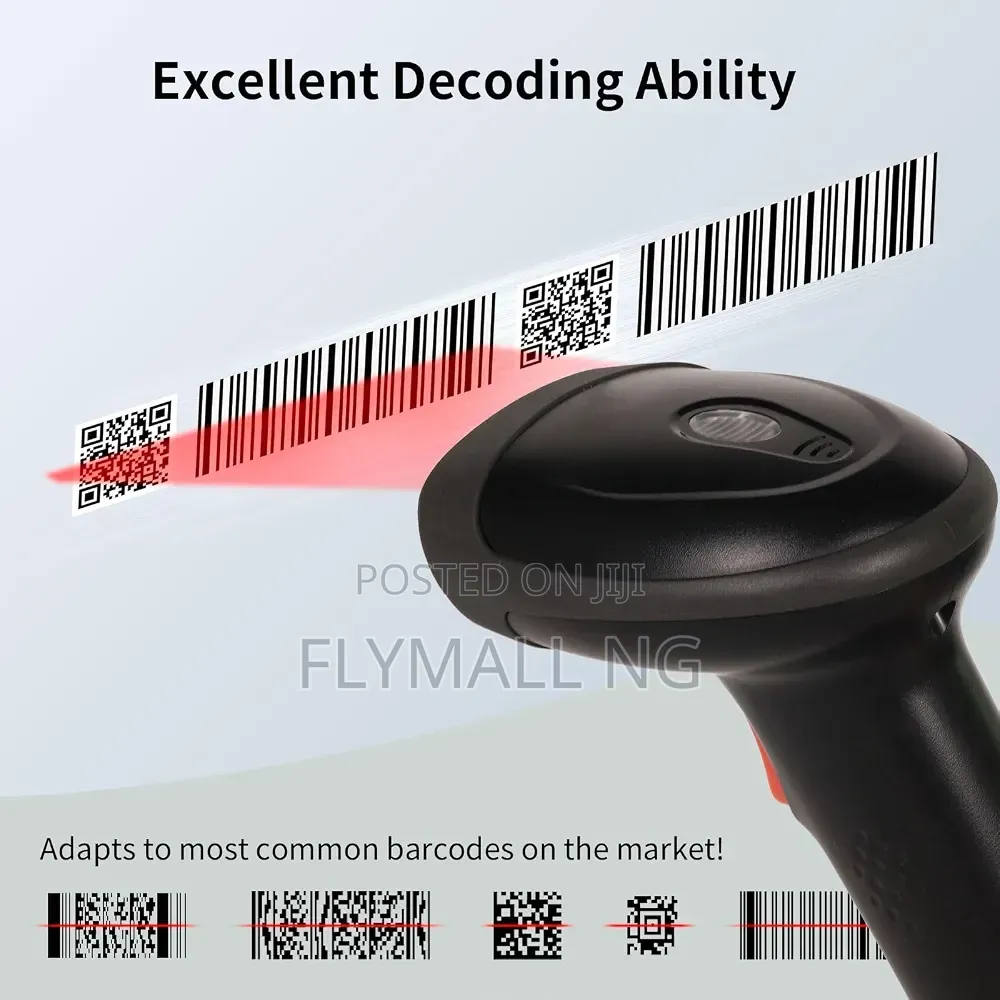 Barcode Scanner Handheld 2-in-1 Wireless (2.4G Bluetooth USB Dongle)