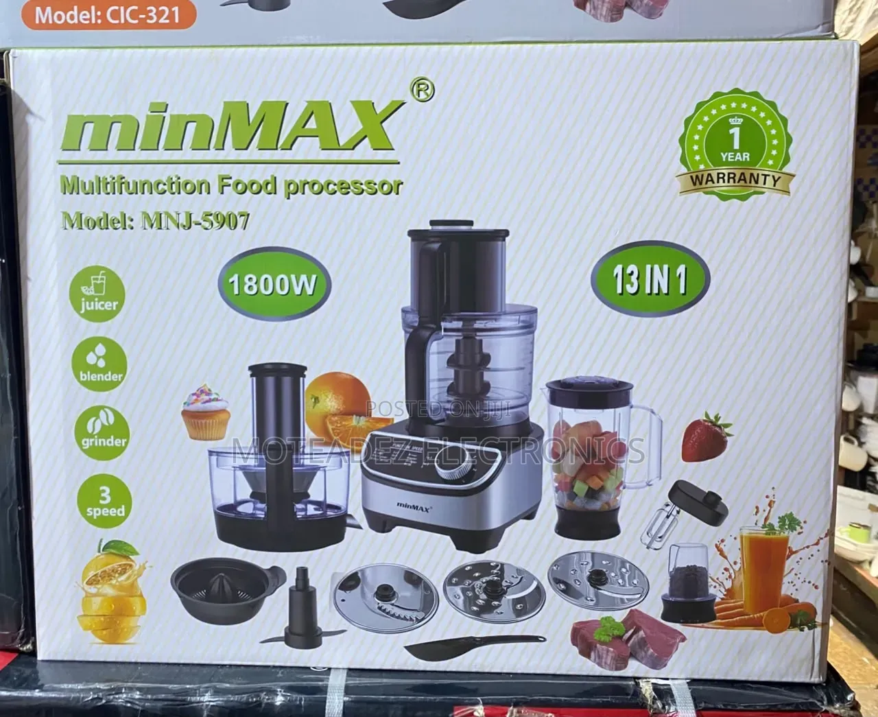 MinMax 13in1 Copper Coil Multifunctional Food Processor Machine