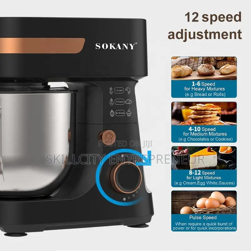Sokany 6l Kitchen Master Stand Mixer