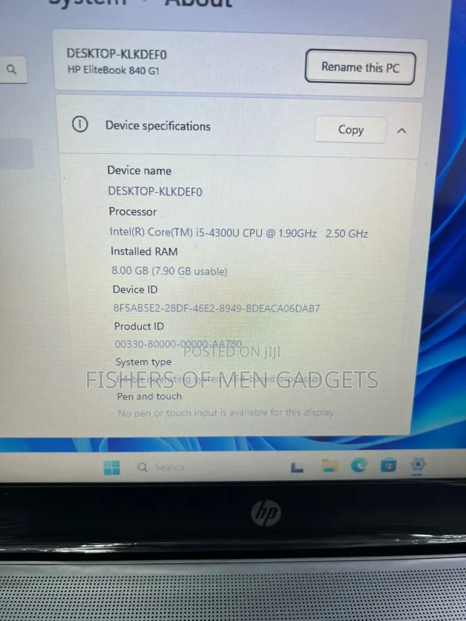 Laptop HP EliteBook 840 G1 8GB Intel Core i5 HDD 500GB