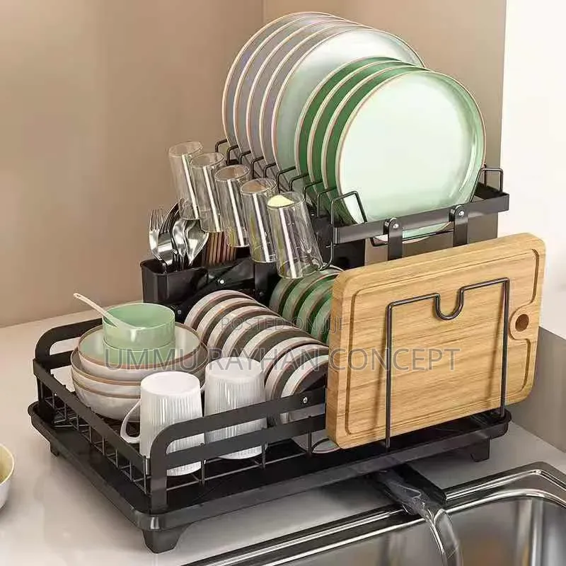 2 Layers Large Capacity Plate Rack