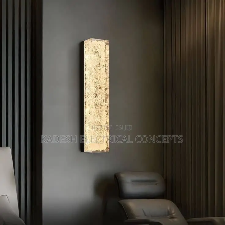Nordic Light Luxury Long Strip LED Resin WallLamp Suitable for Bedroom