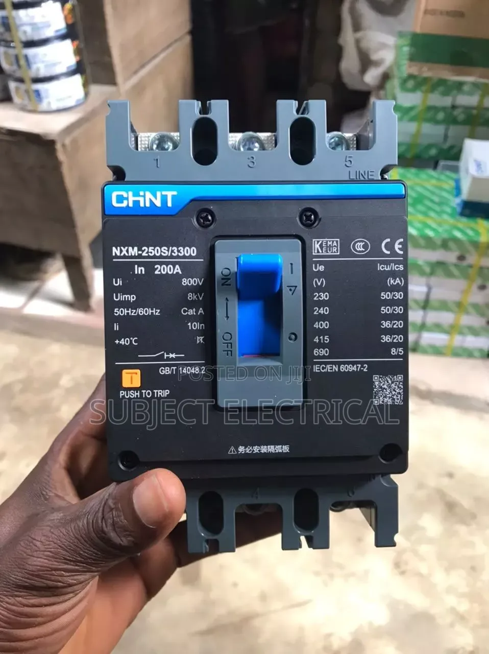 250amps 3pole McCb Breaker Chint