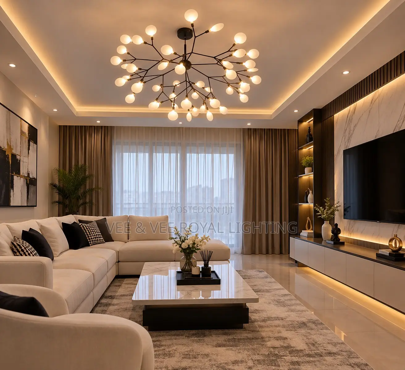 Luxury Modern Sputnik Globe Chandelier-for Living Room, Master Bedroom