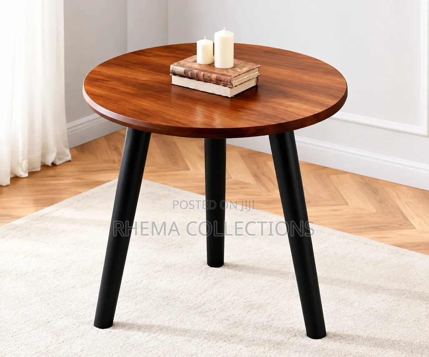 Stylish Round Wooden Coffee Table