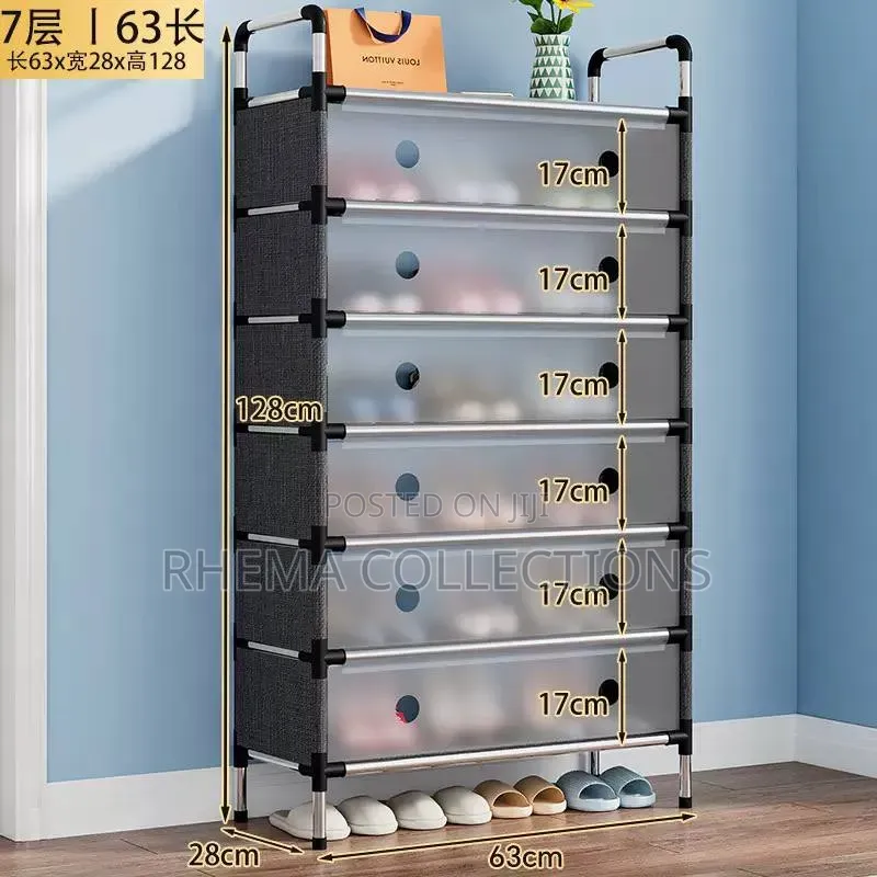 Large 6-Tier Dustproof Shoe Rack and Organizer