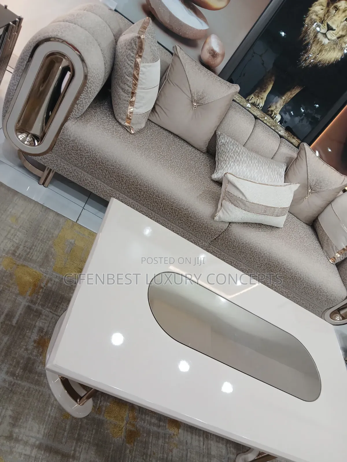 Seven Seaters Turkey Contemporay Sofa Chair Plus Centre Table