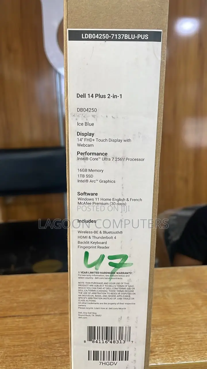 New Laptop Dell 16GB Intel Core Ultra 7 SSD 1T