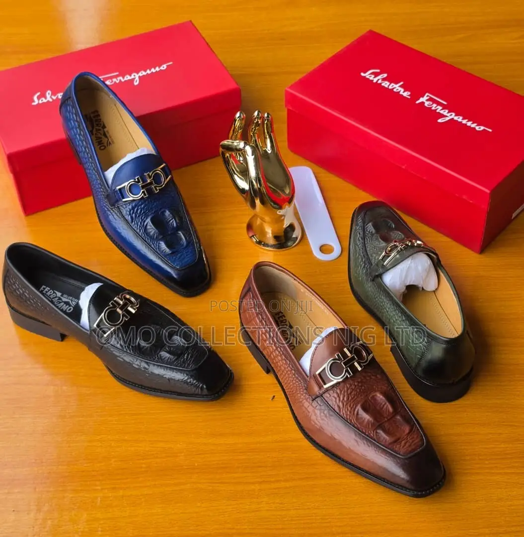 Luxury Salvatore Ferragamo Men’s Leather Shoes – Fully Boxed