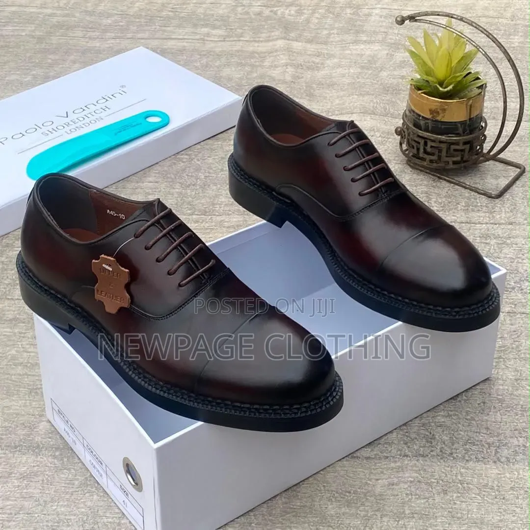 Men’s Premium Leather Derby Shoes – Turkish Italian Big Sole