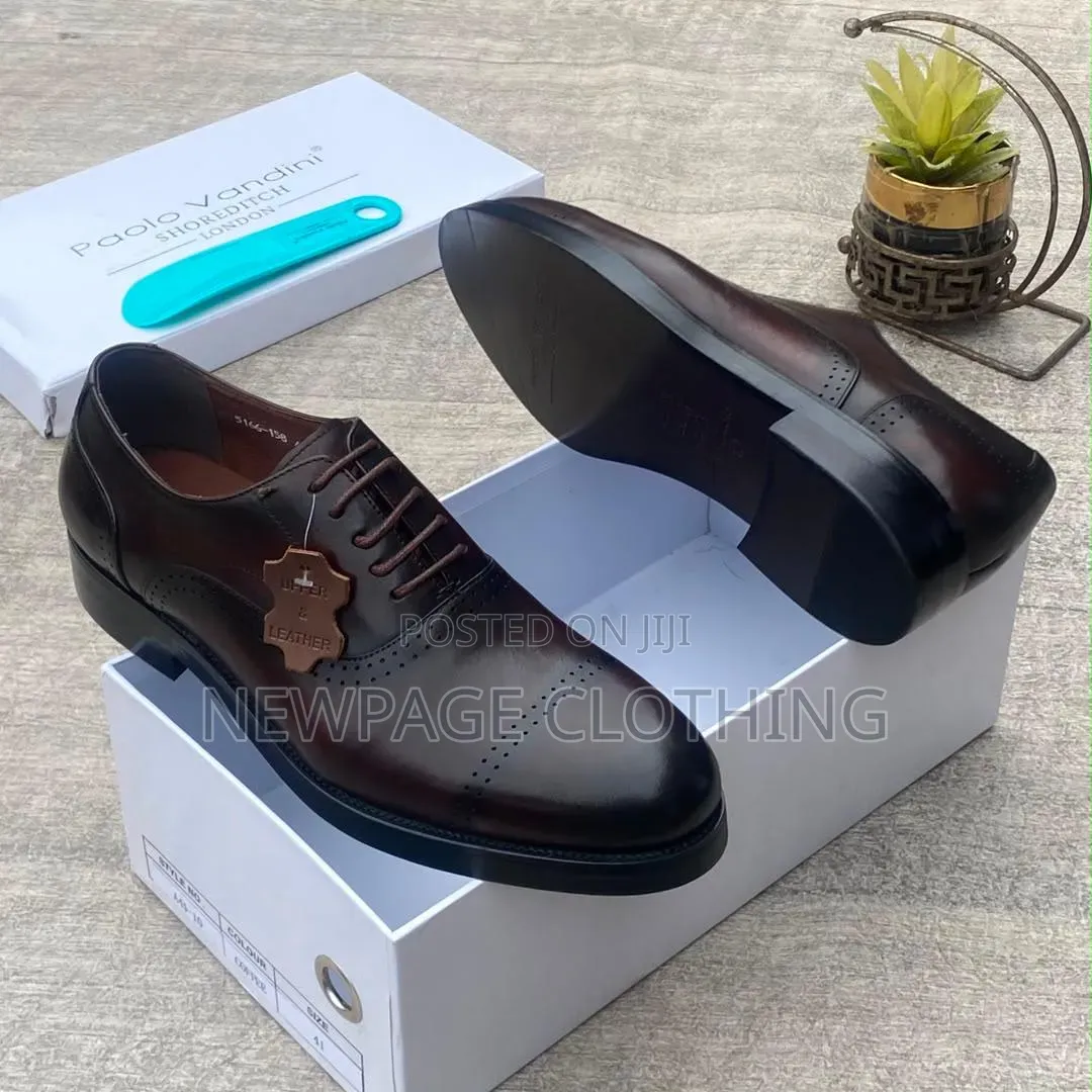 Men’s Premium Leather Derby Shoes – Turkish Italian Big Sole