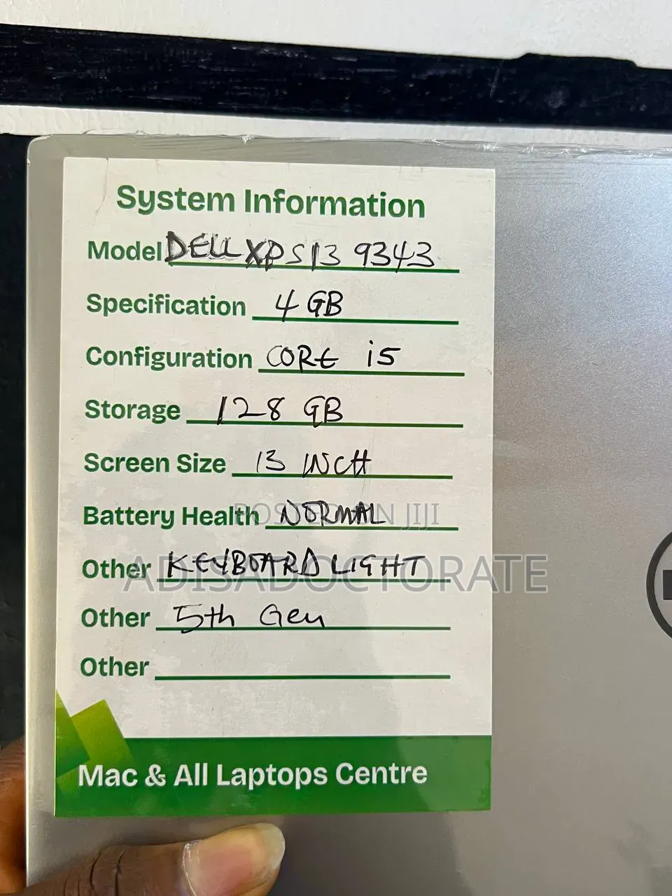 Laptop Dell XPS 13 4GB Intel Core i5 SSD 128GB