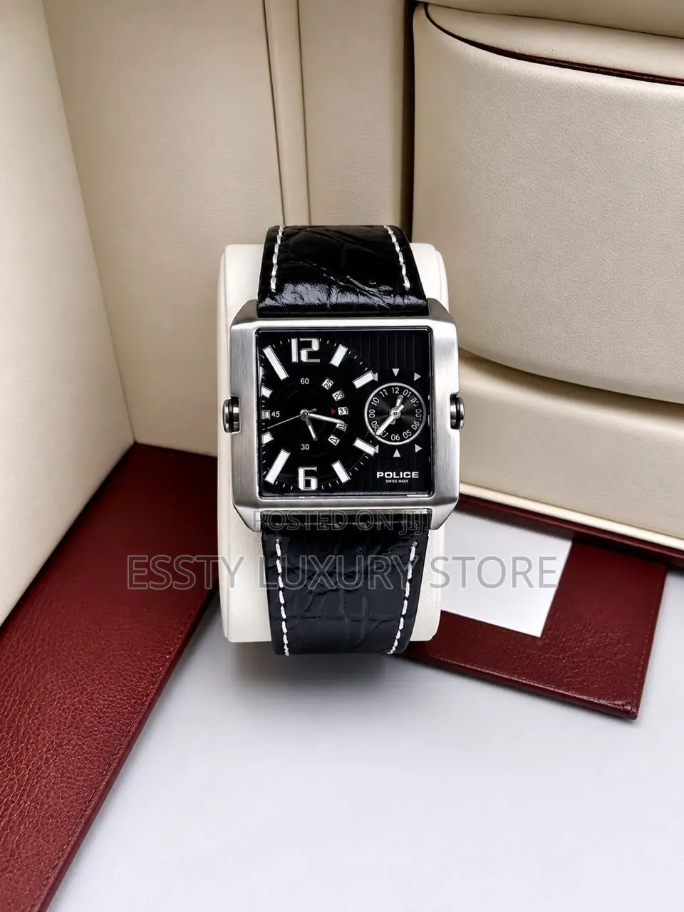 High Quality Police Leather Wrist Watch
