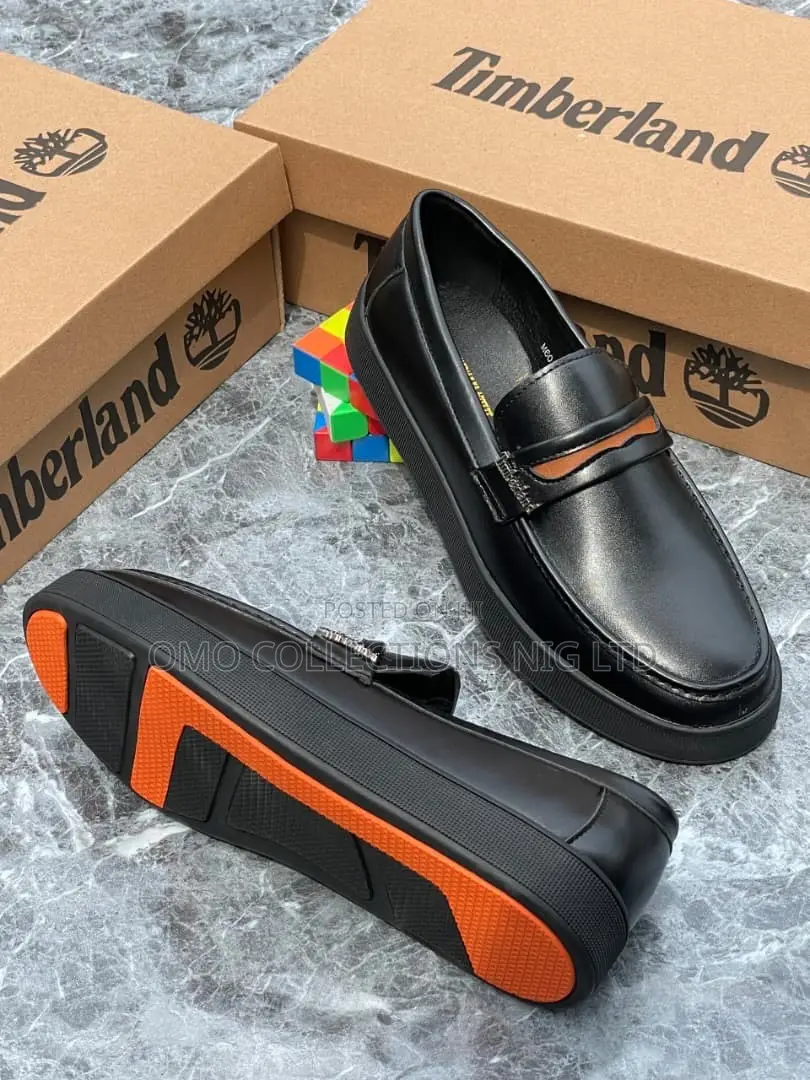 Luxury Timberland Men’s Black Leather Shoes – Fully Boxed