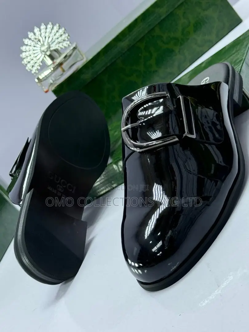 Luxury Dior Men’s Black Patent Leather Slides – Fully Boxed