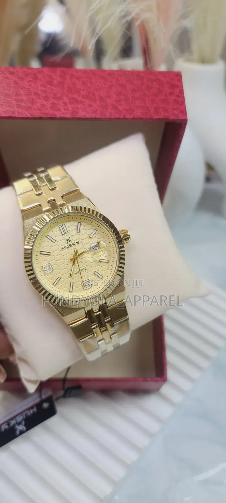 Male Quality Gold Chain Wristwatch