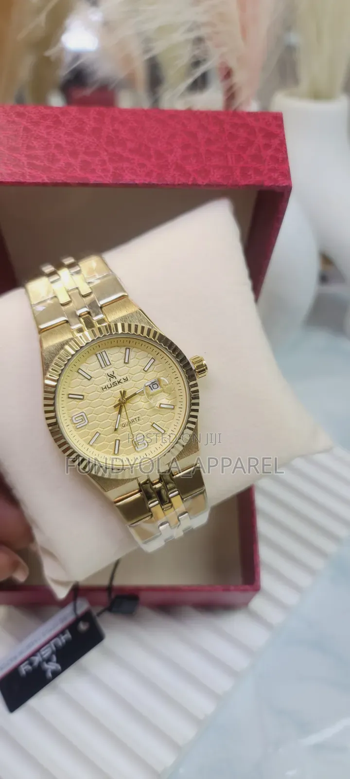 Male Quality Gold Chain Wristwatch