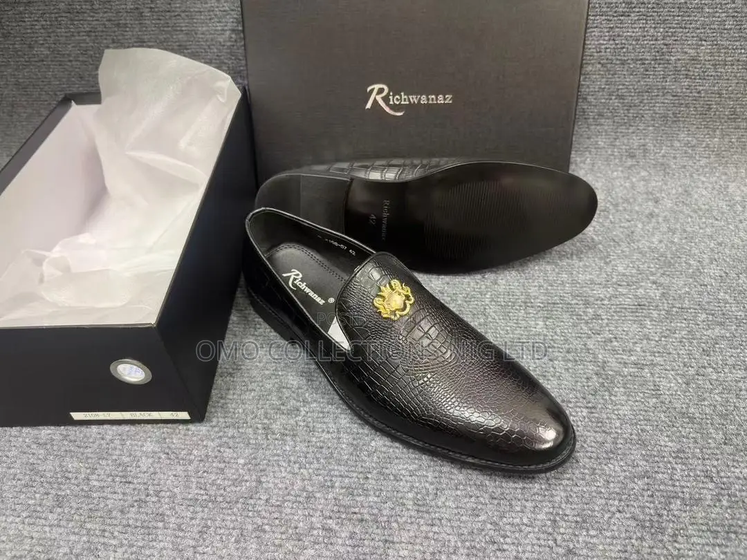 Luxury Richwanaz Men’s Premium Leather Shoes – Fully Boxed