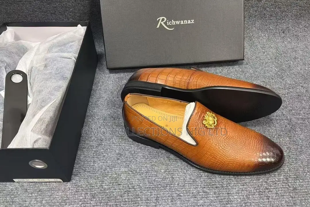 Luxury Richwanaz Men’s Premium Leather Shoes – Fully Boxed