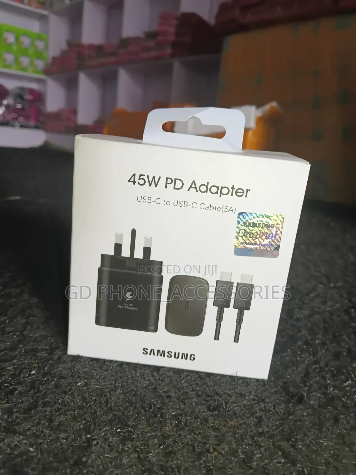 Samsung 45W Super Fast Charger Set + 5A Type-C Cable (UK Plug)