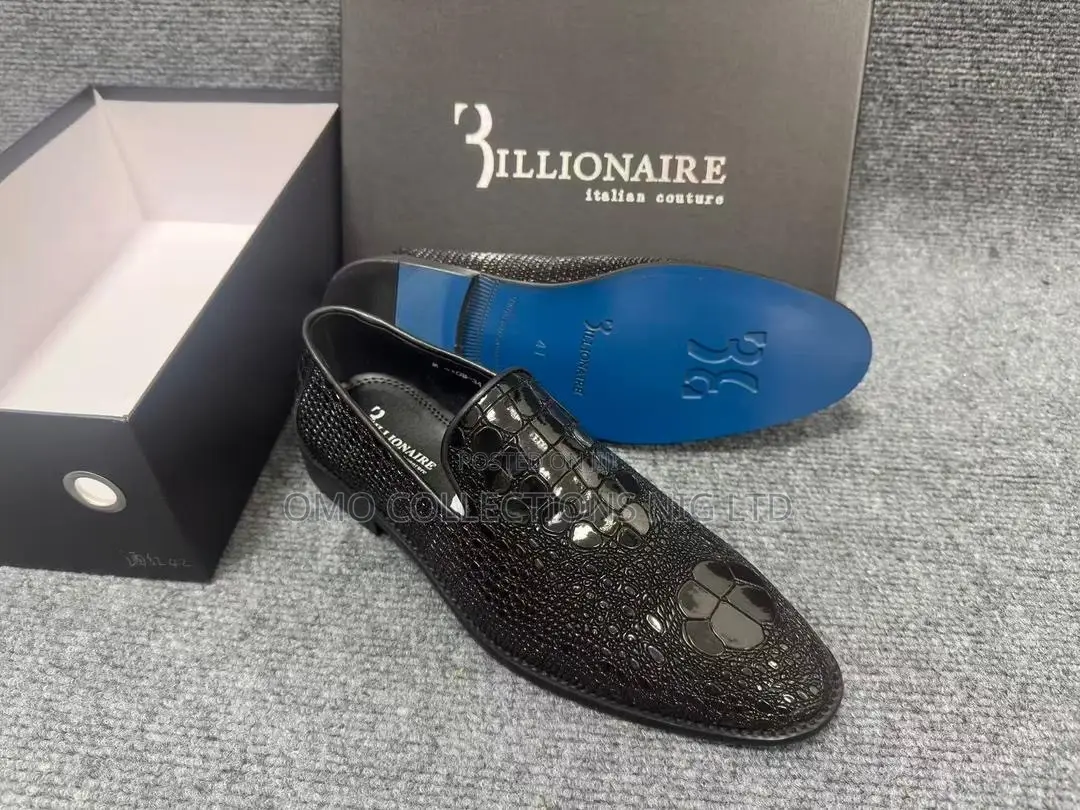 Billionaire Italian Couture Luxury Men’s Patterned Shoes – Fully Boxed