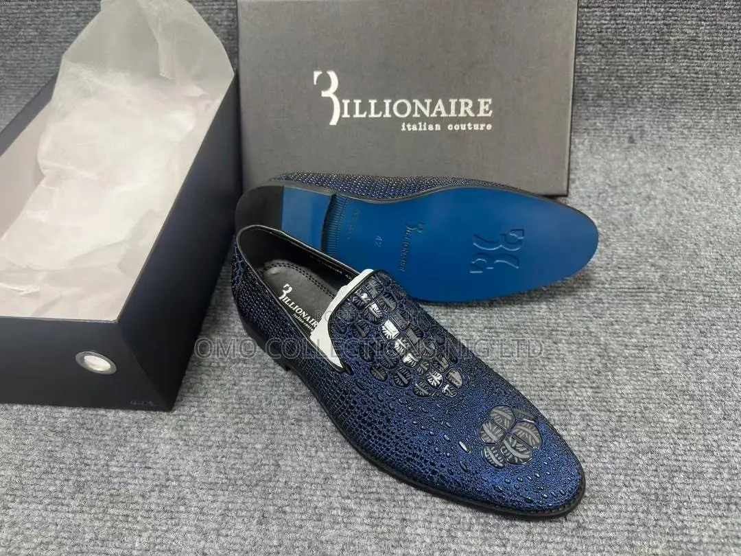 Billionaire Italian Couture Luxury Men’s Patterned Shoes – Fully Boxed
