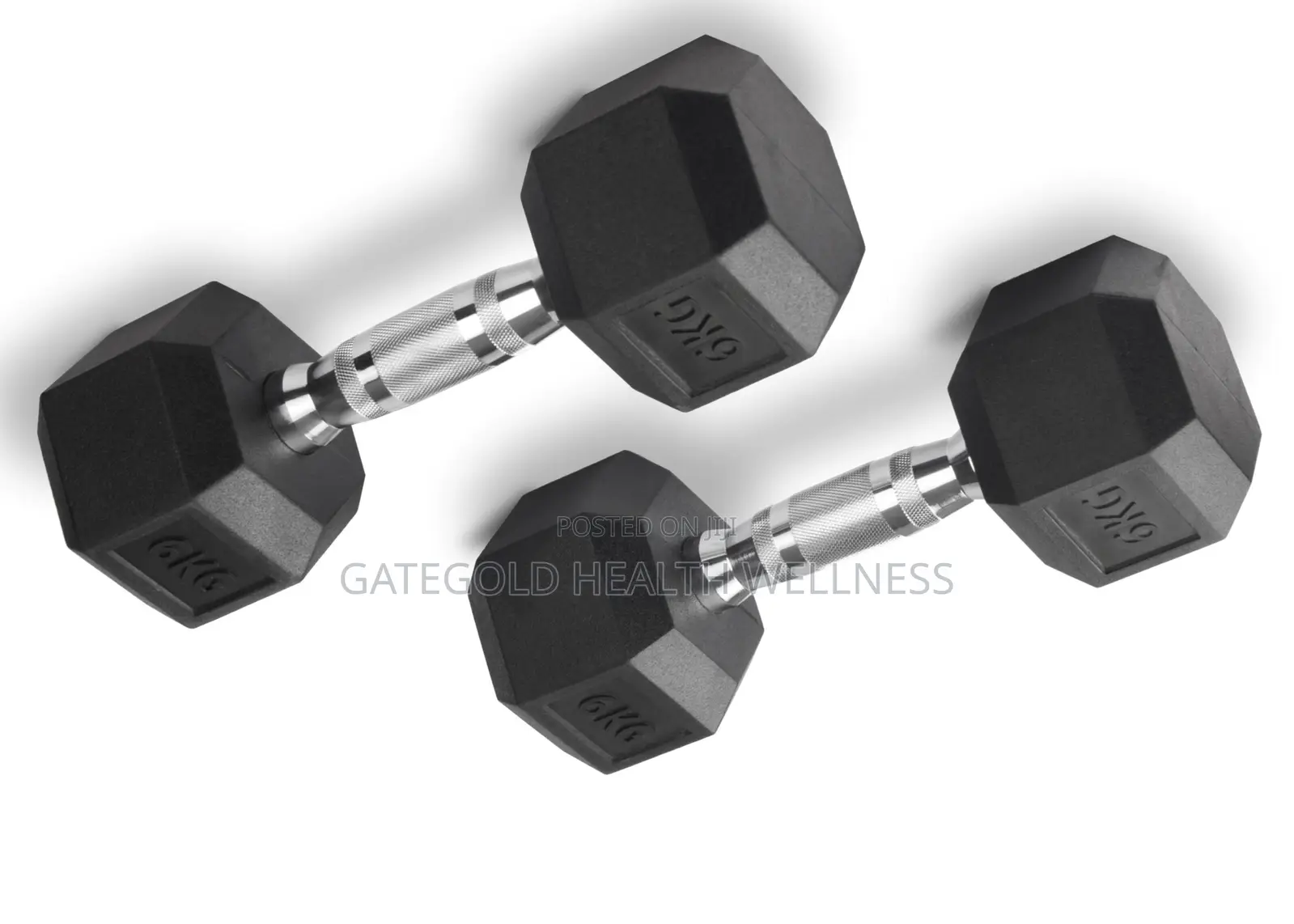 30kg Rubber Hex Dumbbells/Weights 30kg (Pair) (Pivot) Brand