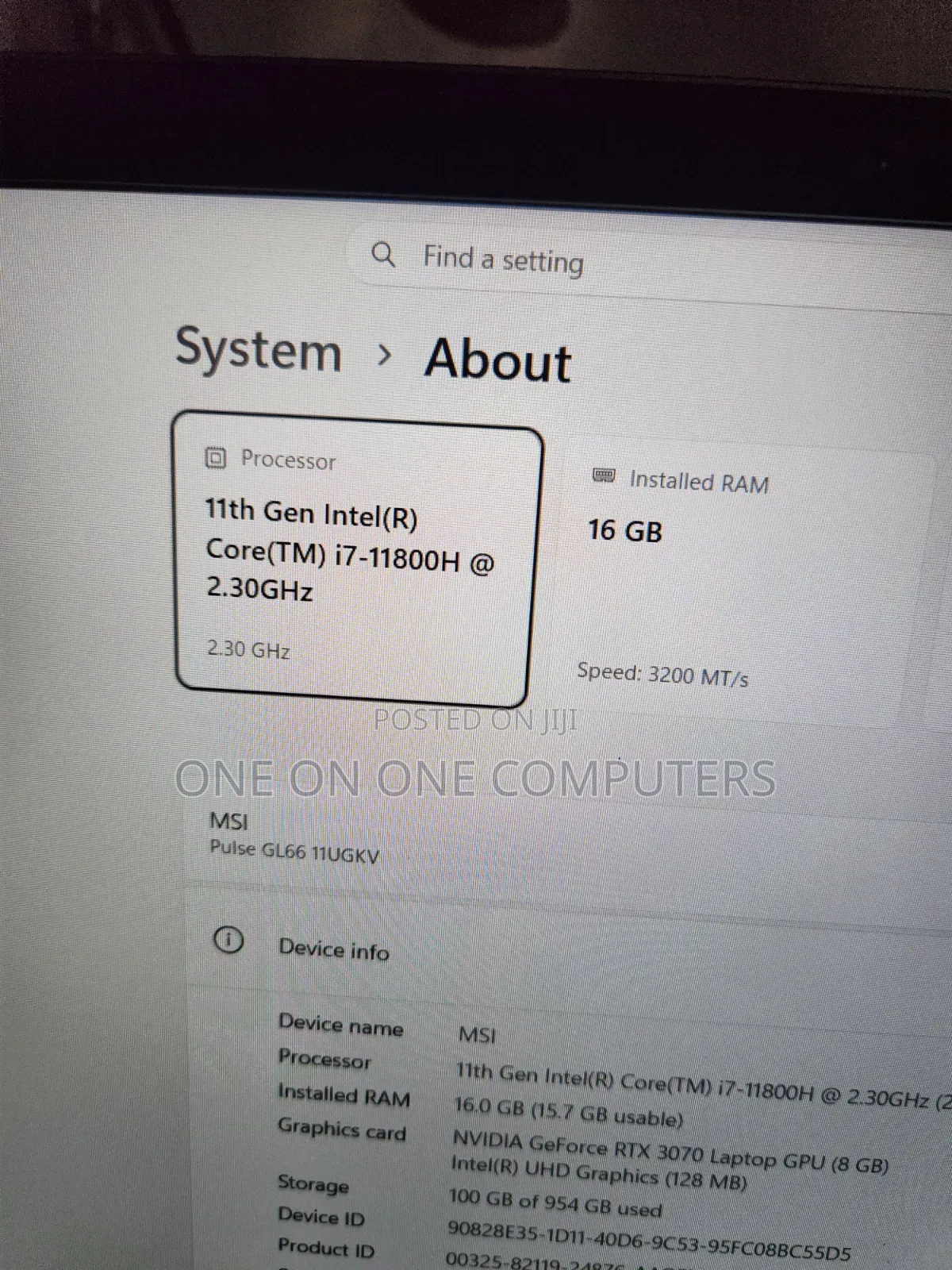 Laptop MSI Pulse GL66 16GB Intel Core i7 SSD 1T