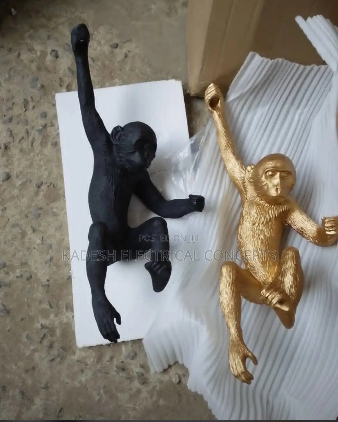 Monkey Lamp Vintage Hemp Rope Resin Pendant Lights Animal Pendant Lamp
