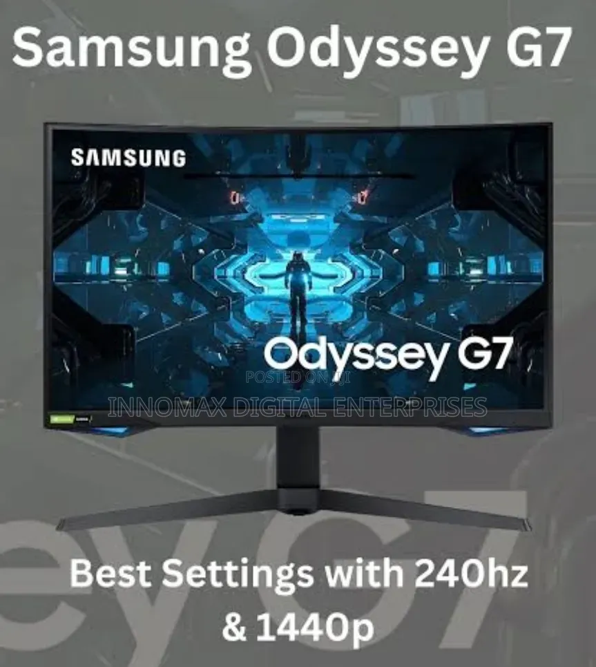 SAMSUNG Odyssey G7 27" QHD 1440p Gaming Monitor, QHD 240Hz, 1ms Hdmi