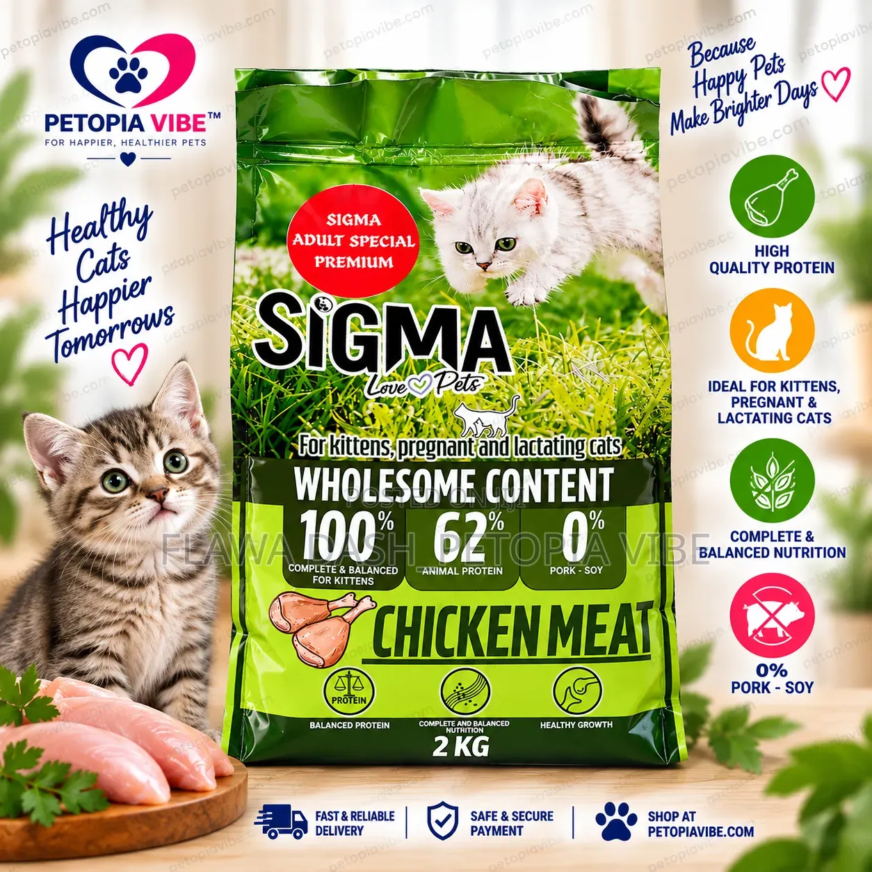 SIGMA Adult Special Premium Cat Food – Chicken Meat 2kg