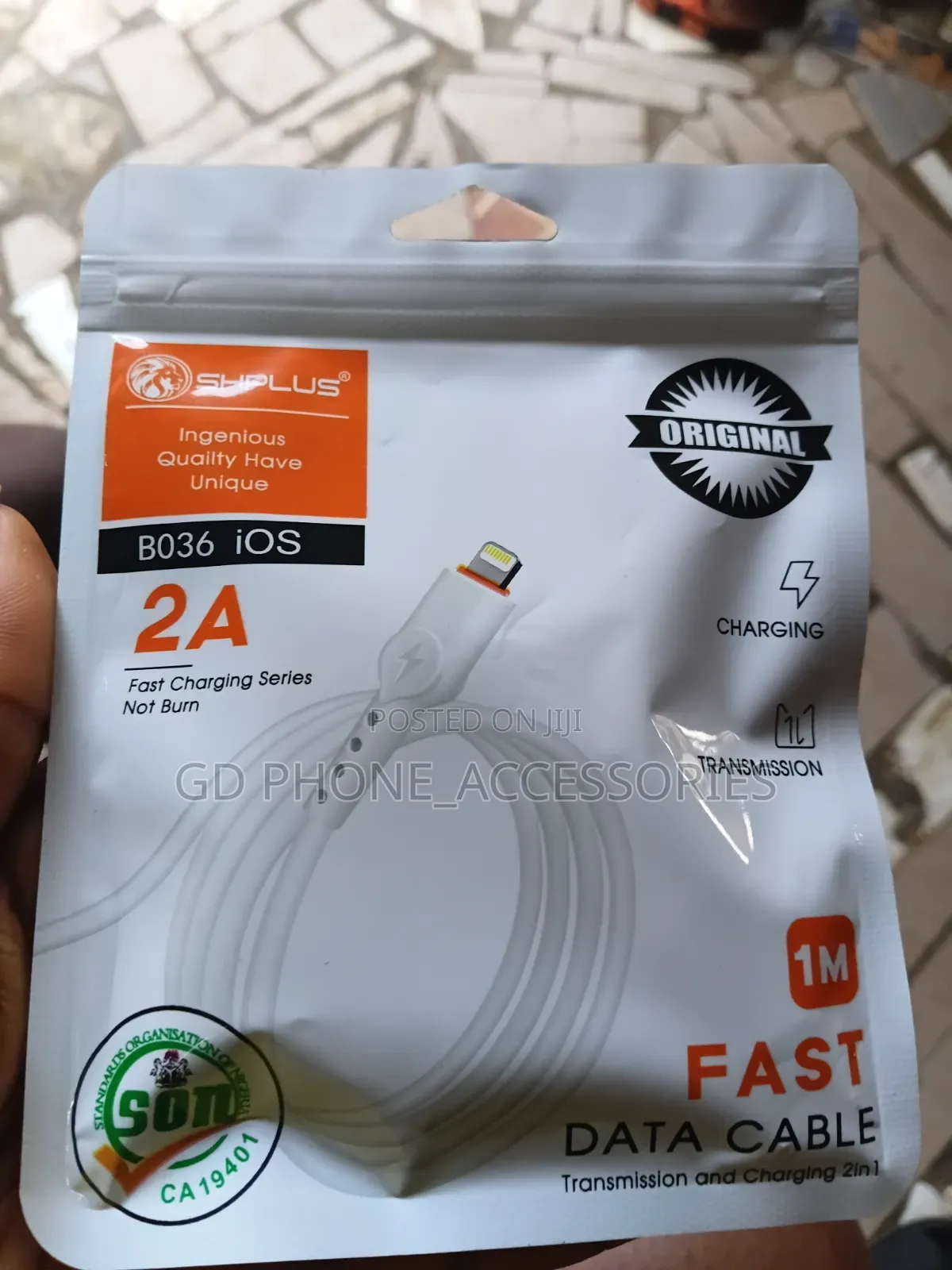 SHPLUS 2A Fast Charging iPhone Cable (1M, Lightning to USB)