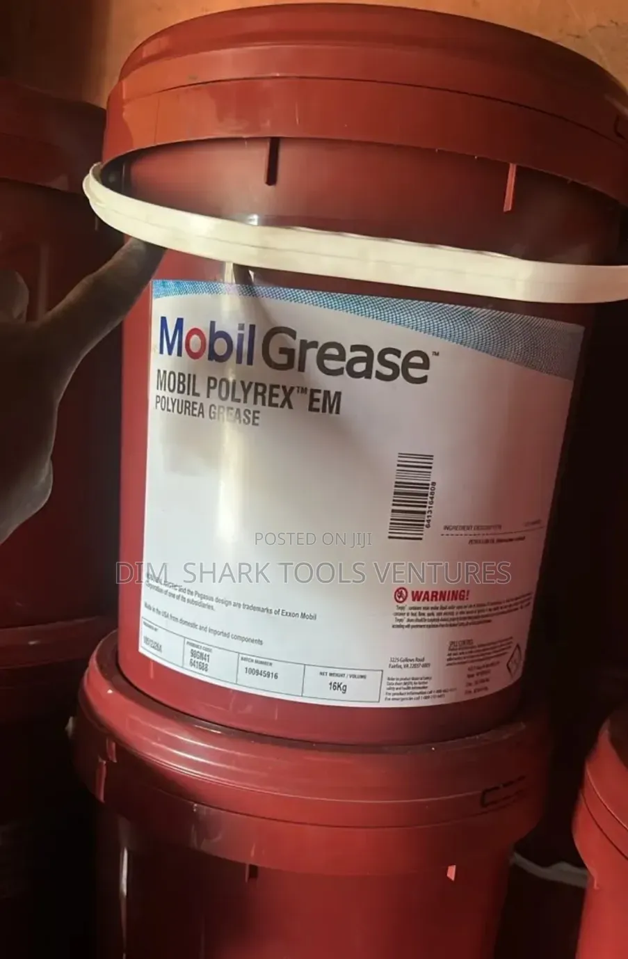 18kg Pail of Mobil Polyrex EM High-Performance Industrial Grease