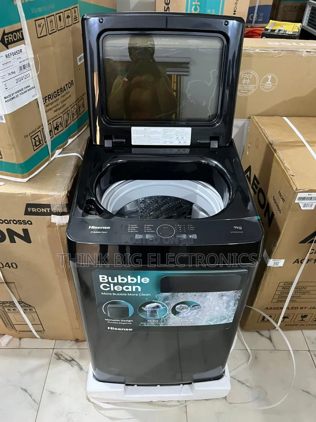 Hisense 9KG Top Load Automatic Washing Machine WM3K9022UBWT
