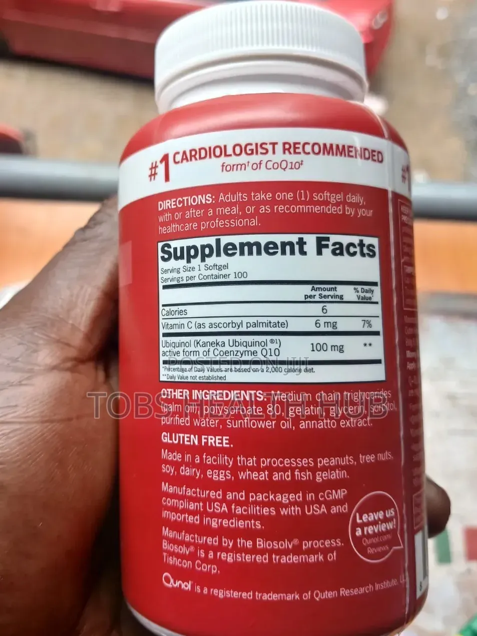 Qunol Mega CoQ10 Ubiquinol 100mg – 100 Softgels