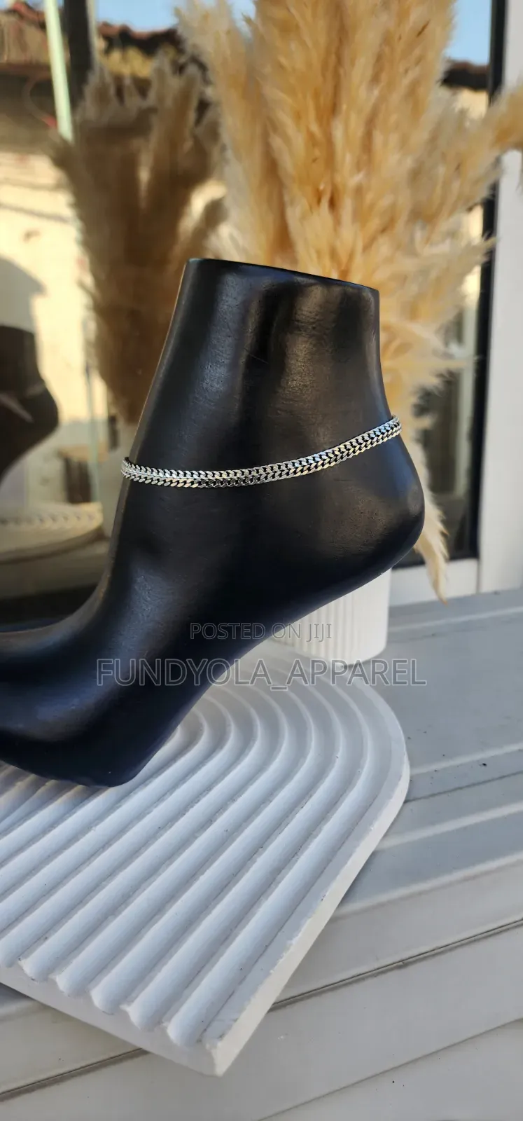 Thick Silver Leg Chain