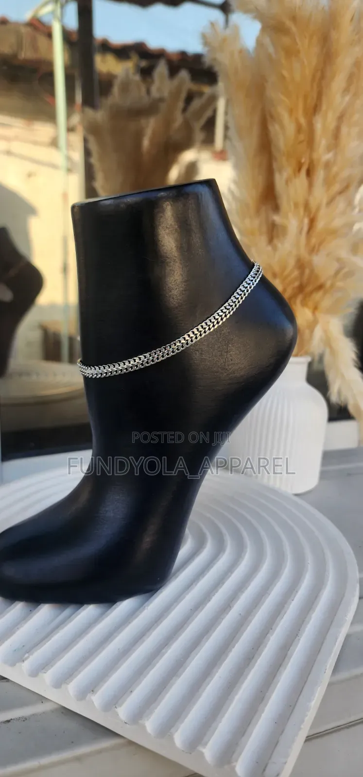 Thick Silver Leg Chain