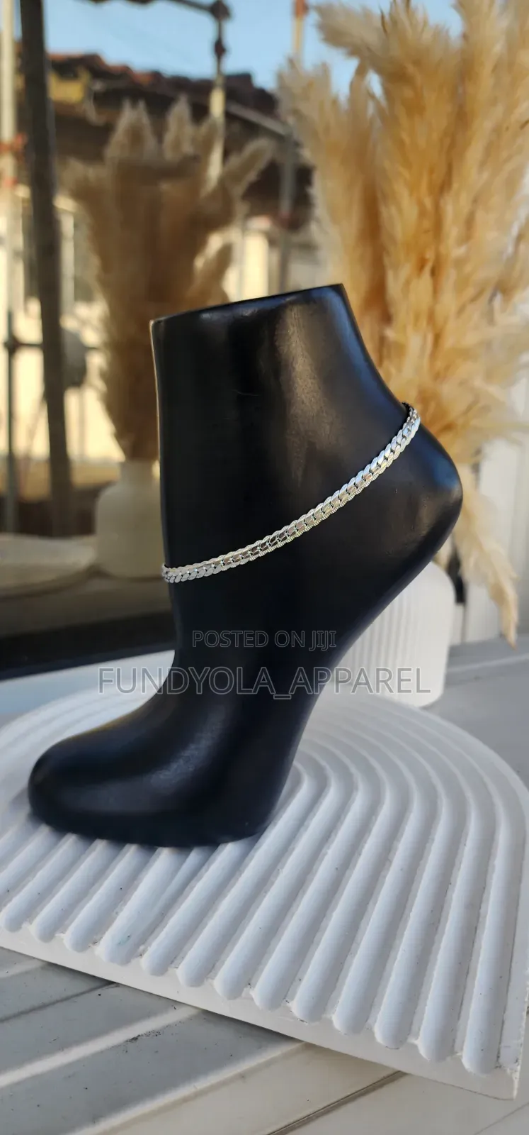 Thick Silver Leg Chain
