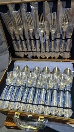 High Quality Crown Golden Cutlery Set