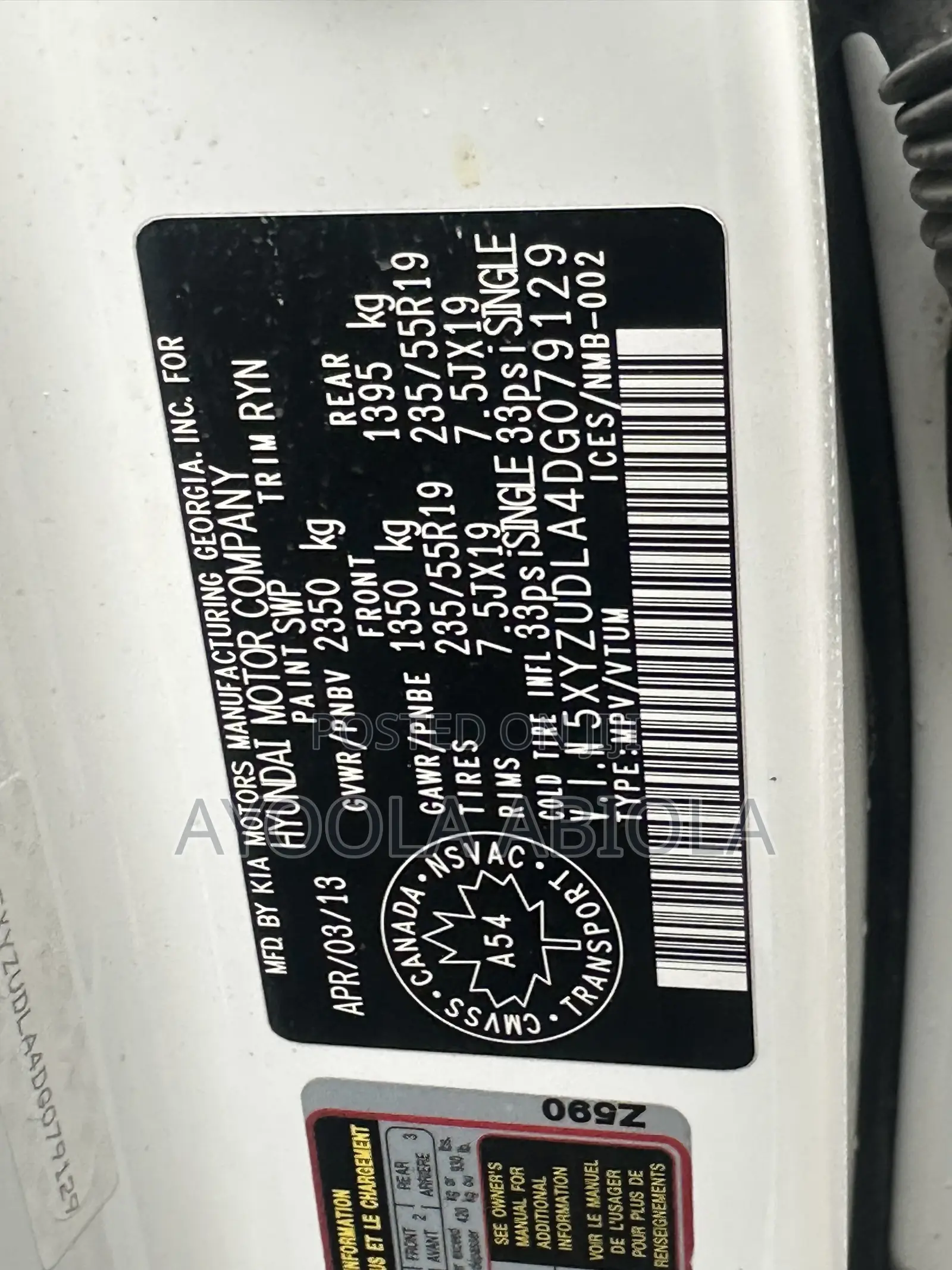 Hyundai Santa Fe Sport 2.0T 2013 White