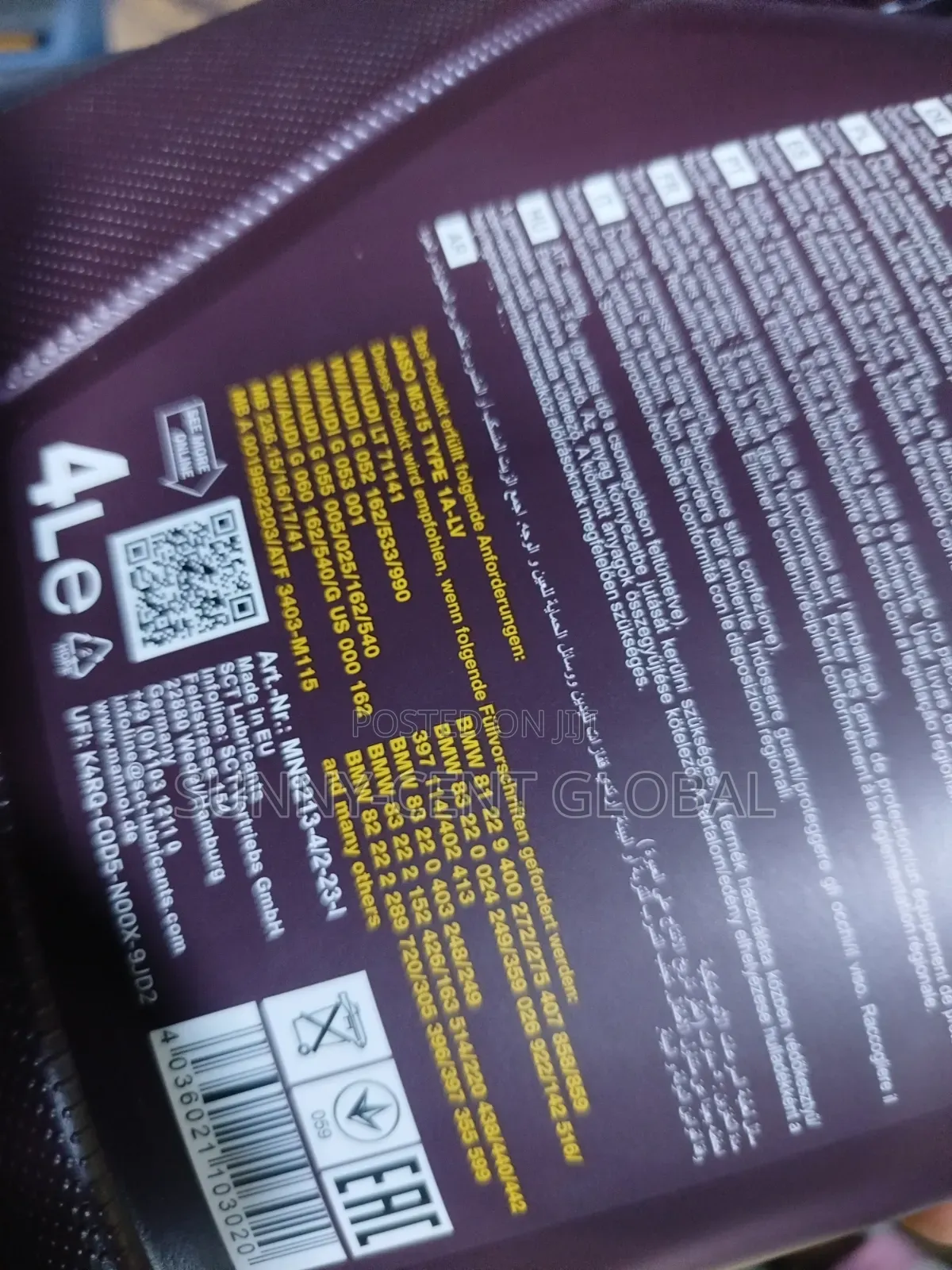 Mannol Atf Ag-60 Zf 8hpxx 4litres
