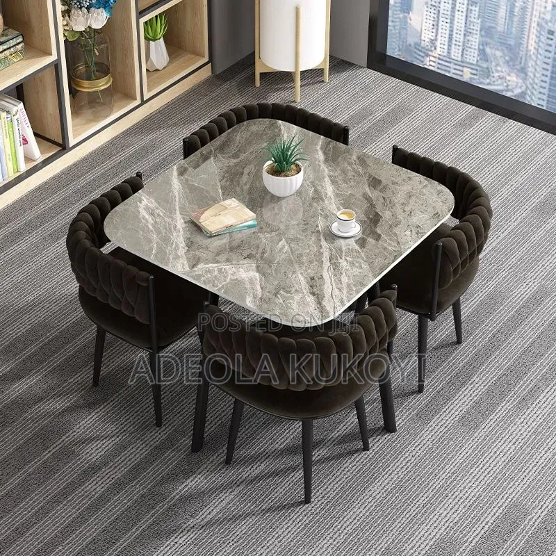 Fabric Cloth Quality Dinning Table and Chairs